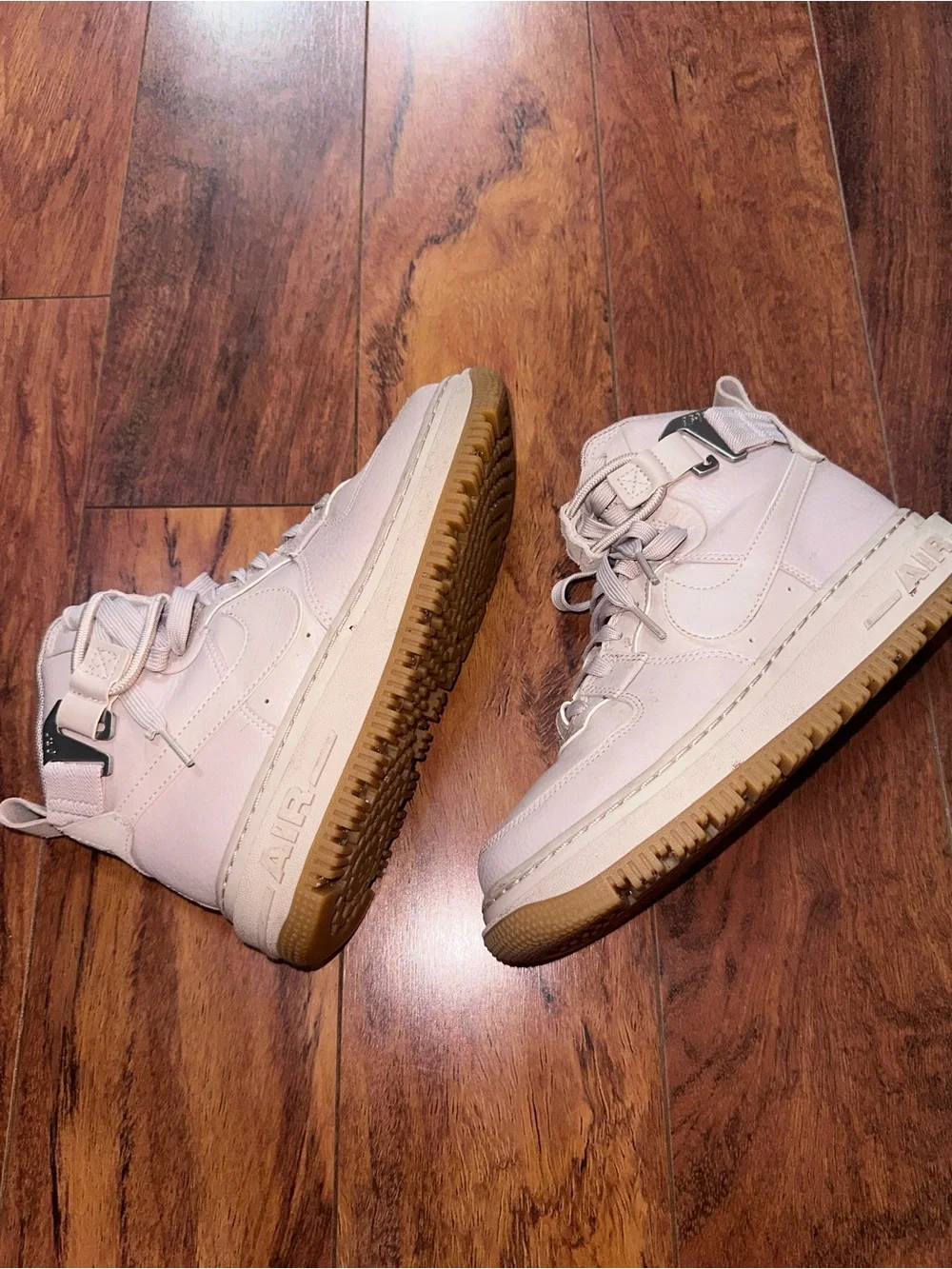 Nike High-Top Sneakers in Pale Pink